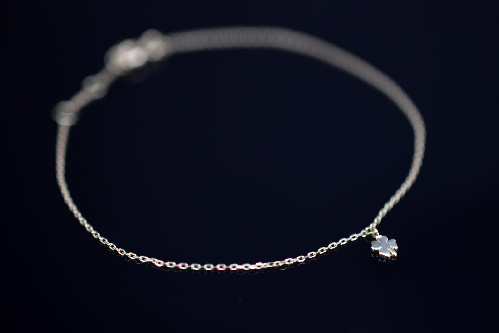 Armband mit Kleeblatt - 585er Gelbgold