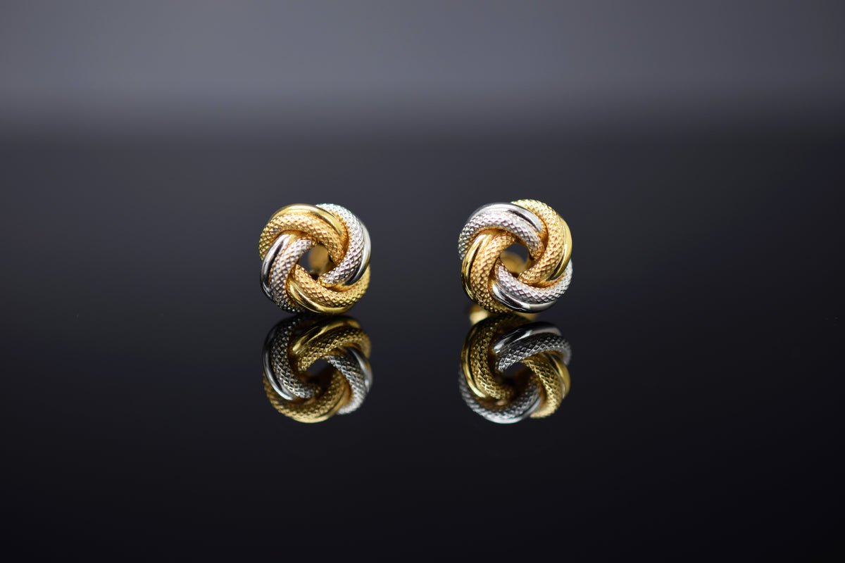 Ohrstecker Bicolor 585er Gold