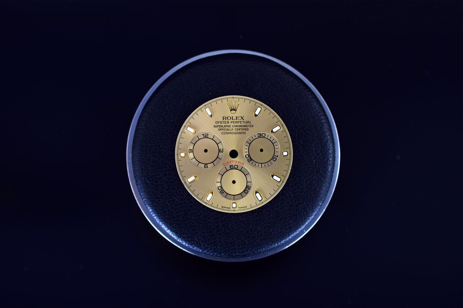 Rolex Zifferblatt " Swiss-Made " für Rolex Daytona Modelle mit Kaliber 4130 - Stahl/Gold, Gold - Ref.116523, 116528, 116518