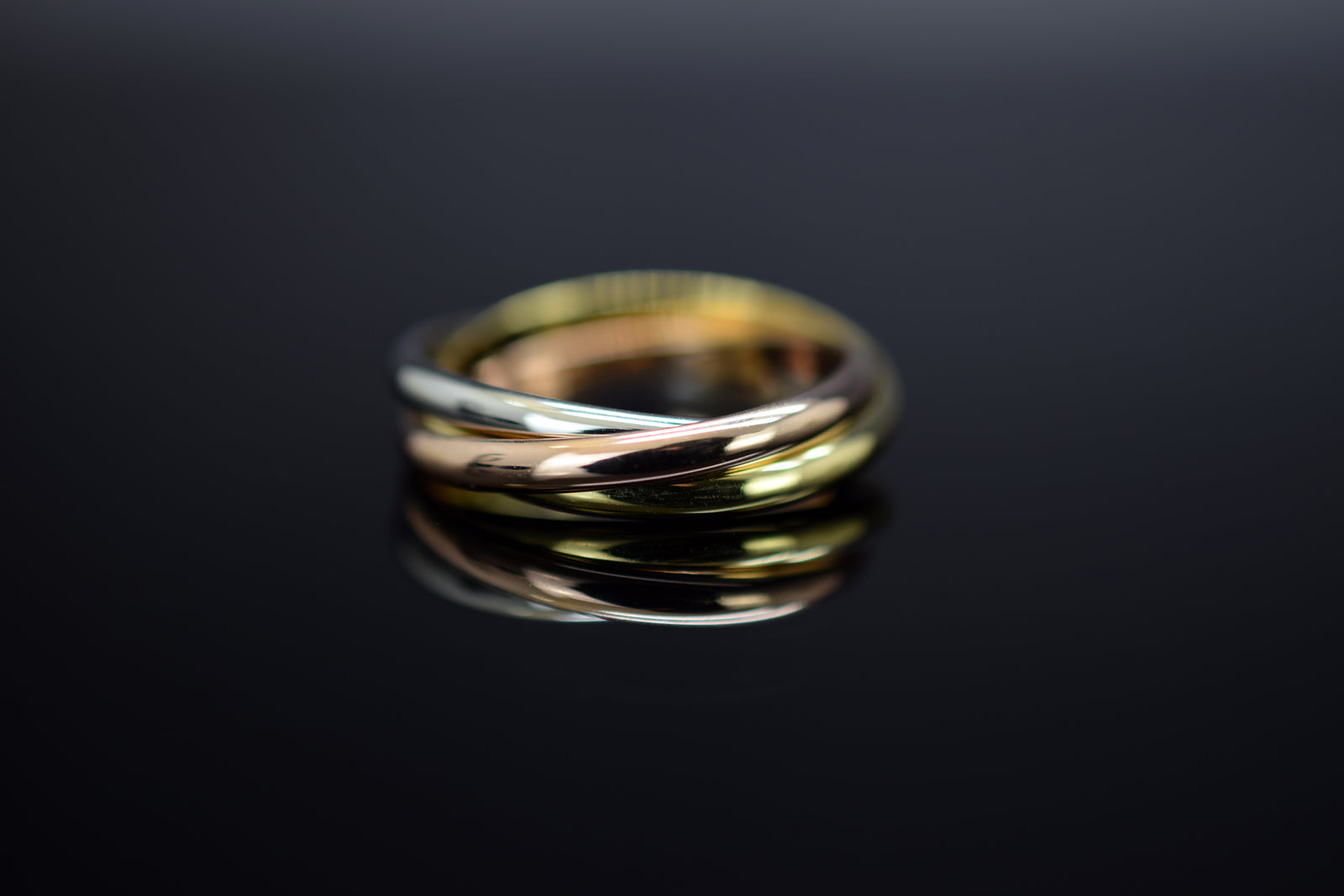 3er Wickelring tricolor Silber 925er rhodiniert