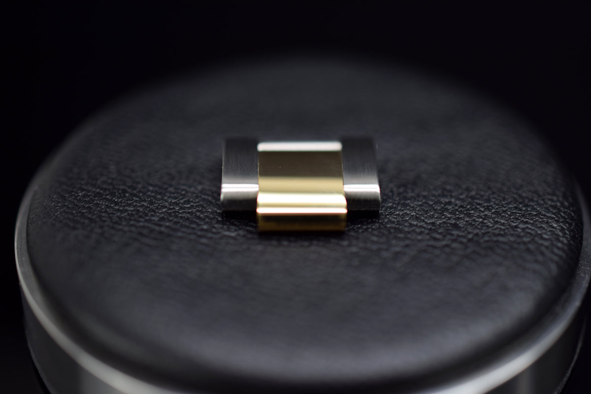 Rolex Armband-Element aus Edelstahl und Gelbgold für Oysterarmband mit 17mm Anstößen