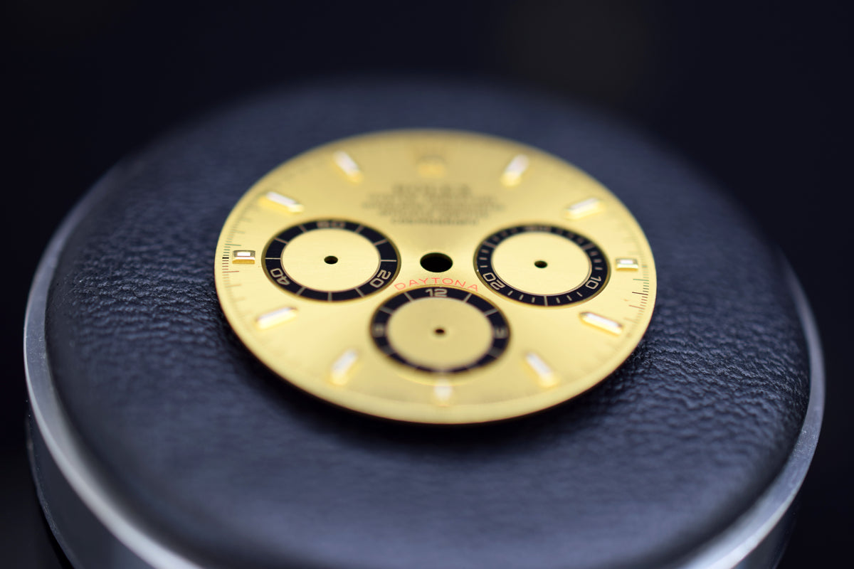 Rolex Zifferblatt &quot;T Swiss-Made T&quot; für Rolex Daytona Modelle mit Kaliber 4030 - Stahl/Gold, Gold - Ref.16523, 16528