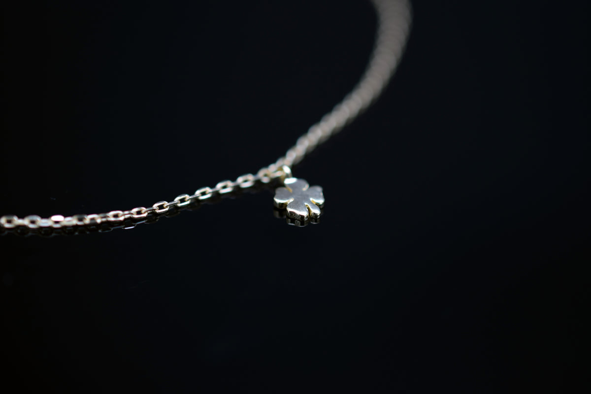 Armband mit Kleeblatt - 585er Gelbgold