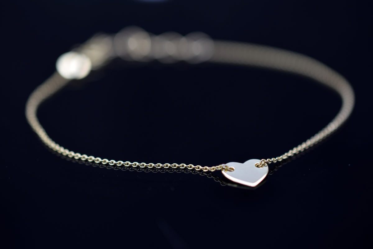 Armband mit Herz - 333er Gelbgold