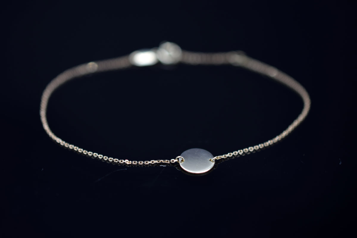 Armband mit Plättchen - 333er Gelbgold