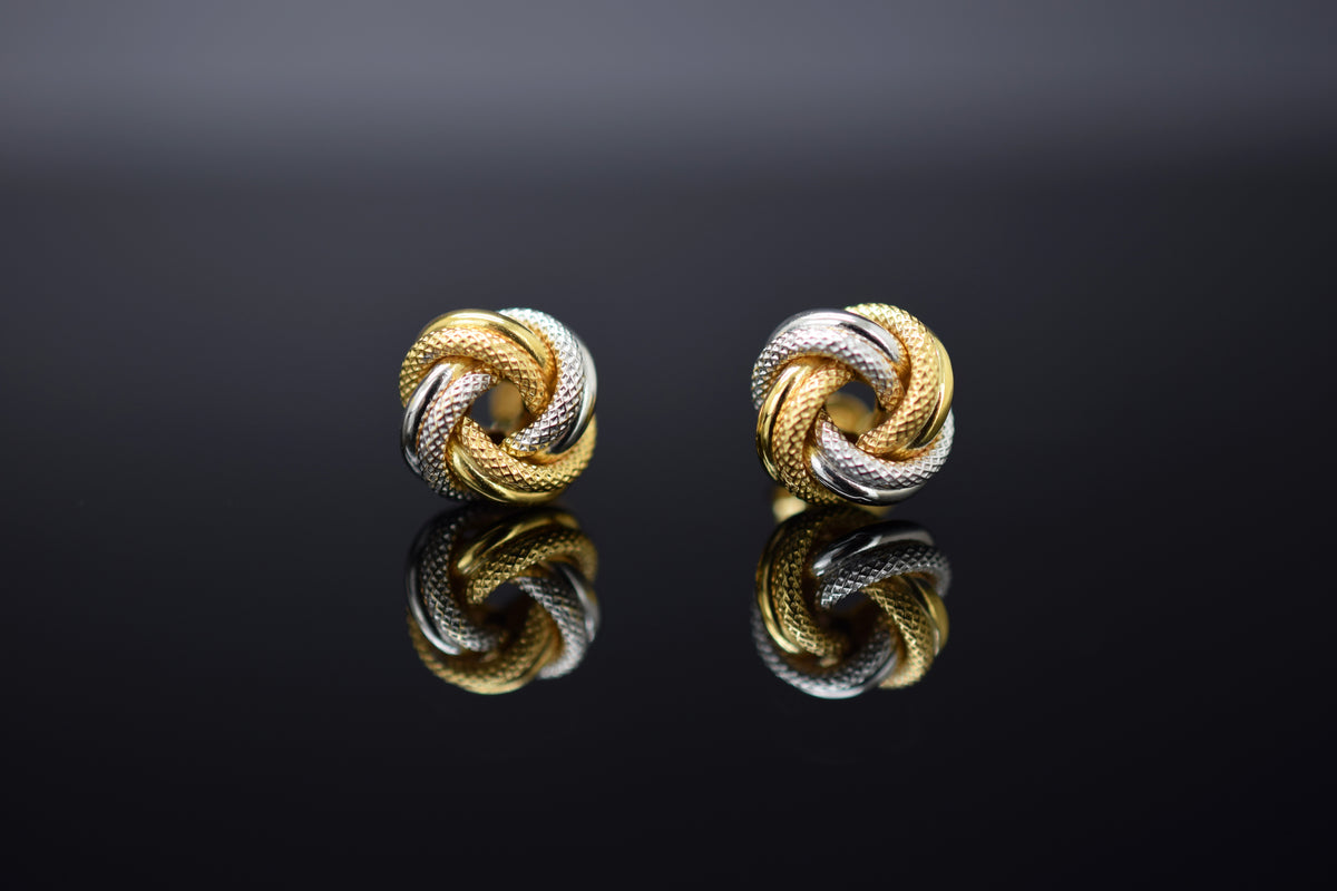 Ohrstecker Bicolor 585er Gold