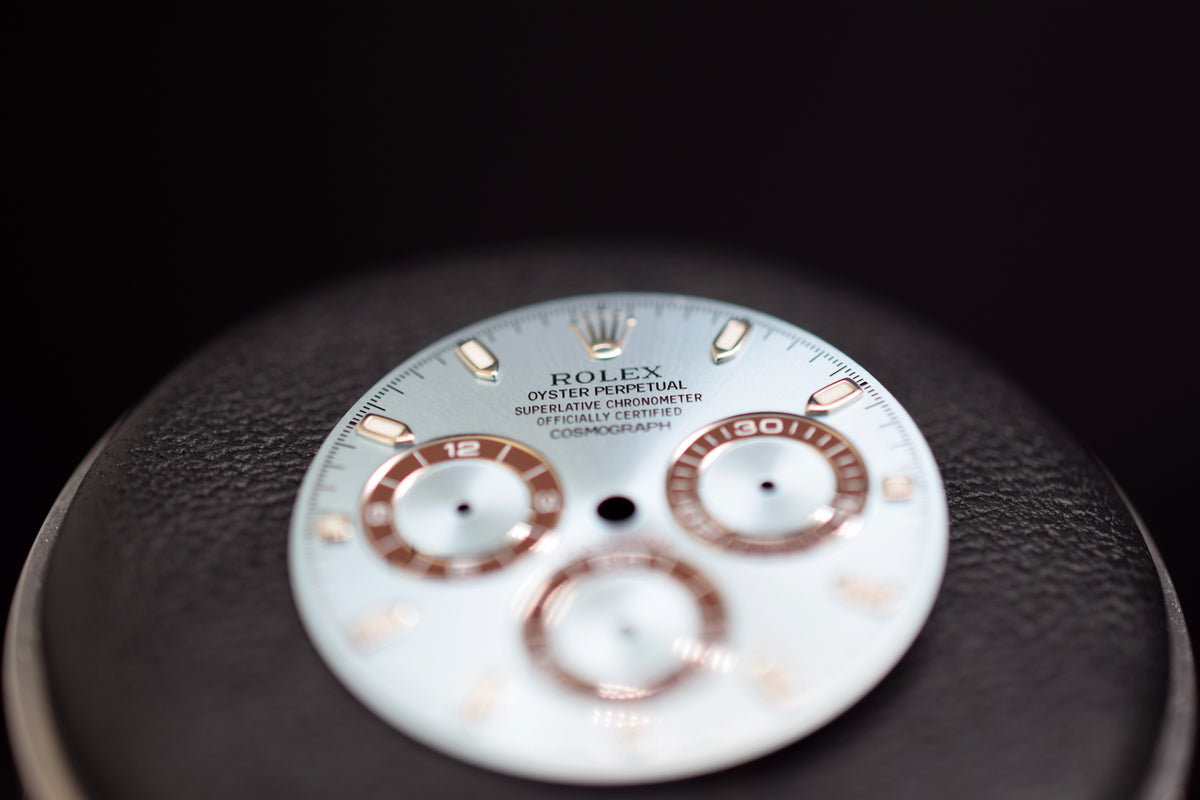 Rolex Zifferblatt &quot; Swiss-Made &quot; für Rolex Daytona Platin Modelle mit Kaliber 4130 - Ref. 116506