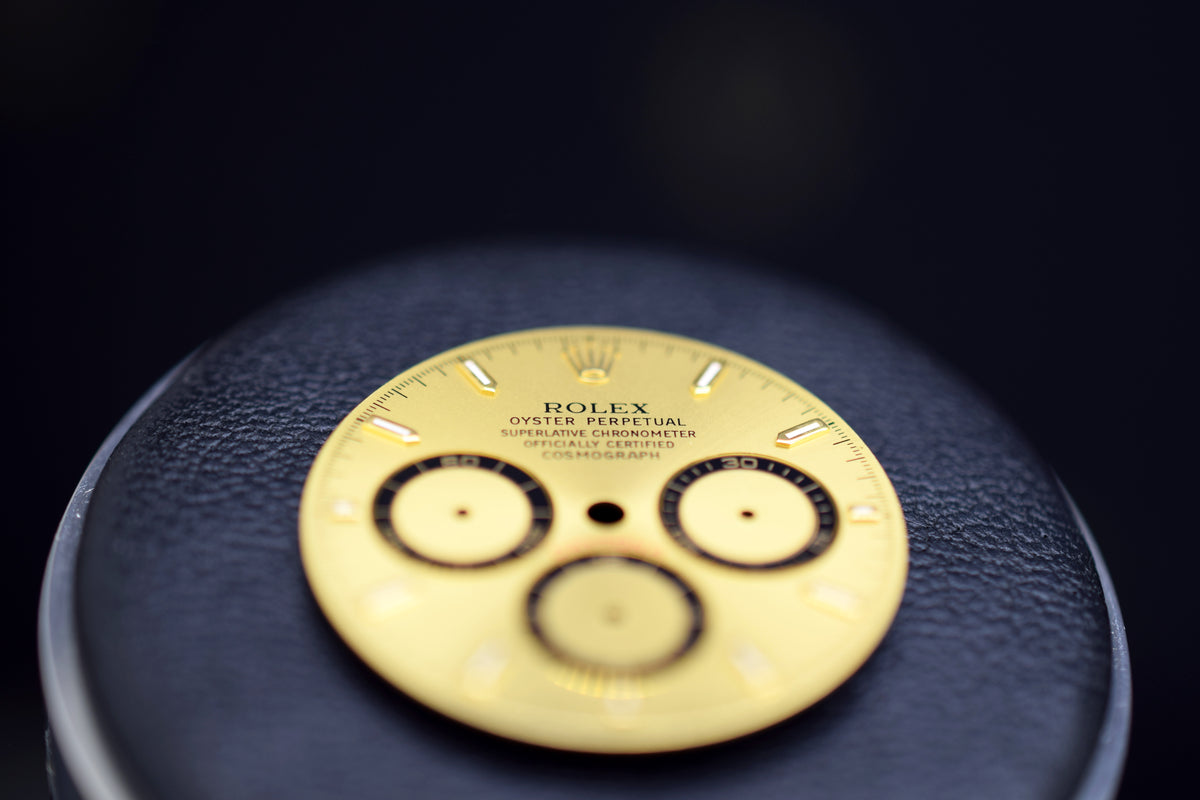 Rolex Zifferblatt &quot;T Swiss-Made T&quot; für Rolex Daytona Modelle mit Kaliber 4030 - Stahl/Gold, Gold - Ref.16523, 16528