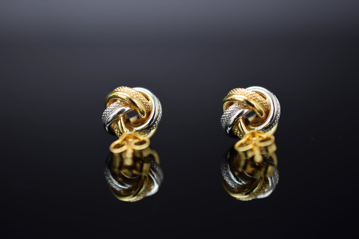 Ohrstecker Bicolor 585er Gold