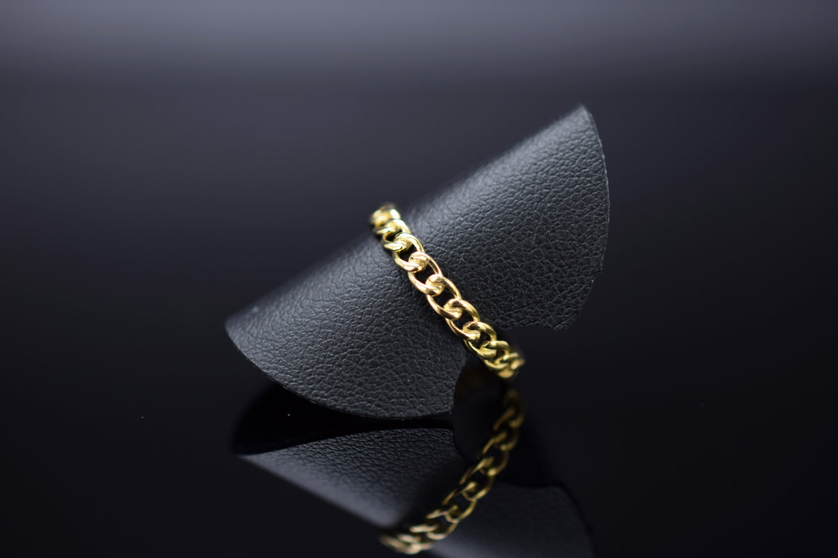 Damen Kettenring aus 333er Gelbgold - Ringgröße 52