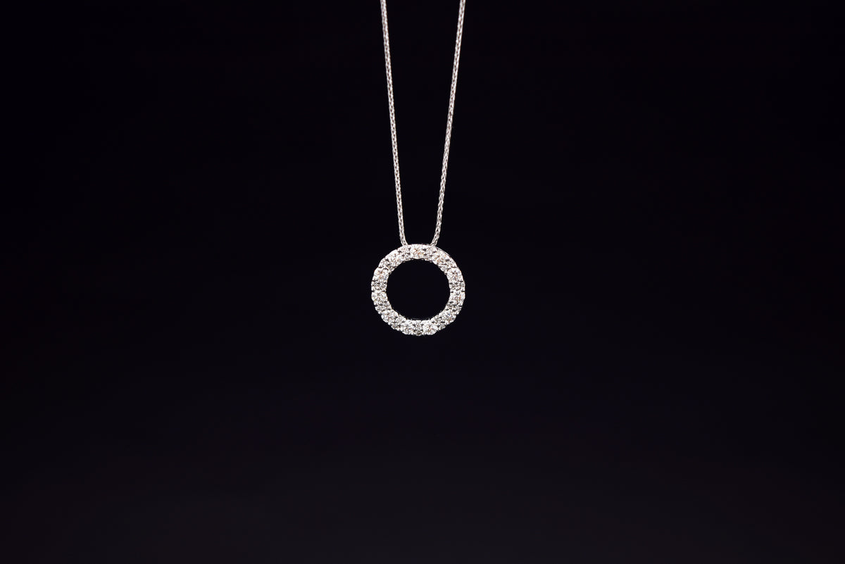 Bella Luce Halskette mit Diamantanhänger - 585er Weißgold - ca. 0.50 ct.