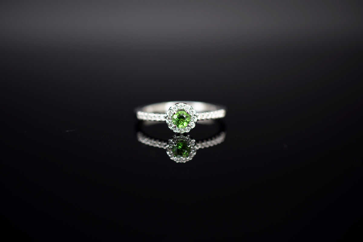 Bella Luce Diamanting mit einem Turmalin aus 585er Weißgold - Ringgröße 54