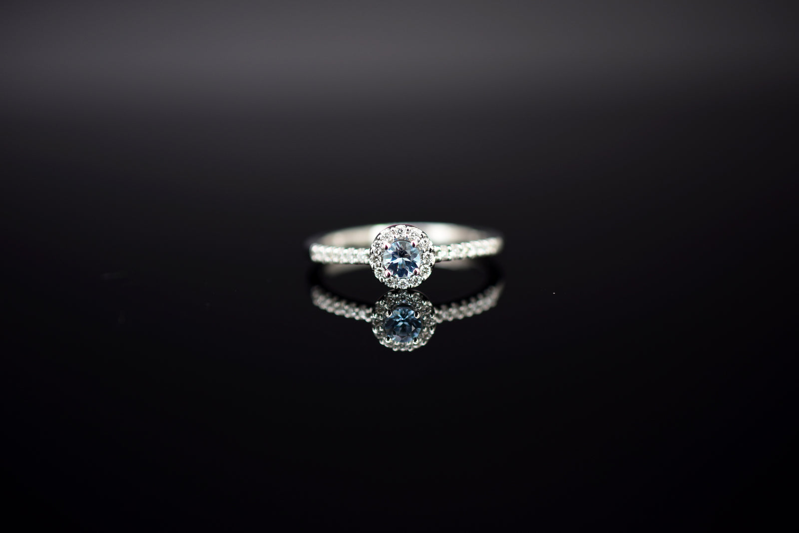 Bella Luce Diamanting mit einem Aquamarin aus 585er Weißgold - Ringgröße 54