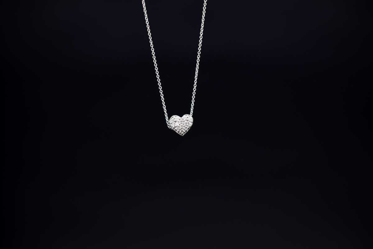 Bella Luce Collier mit Herzanhänger 26 Diamanten - 585er Weißgold - ca. 0.15ct.