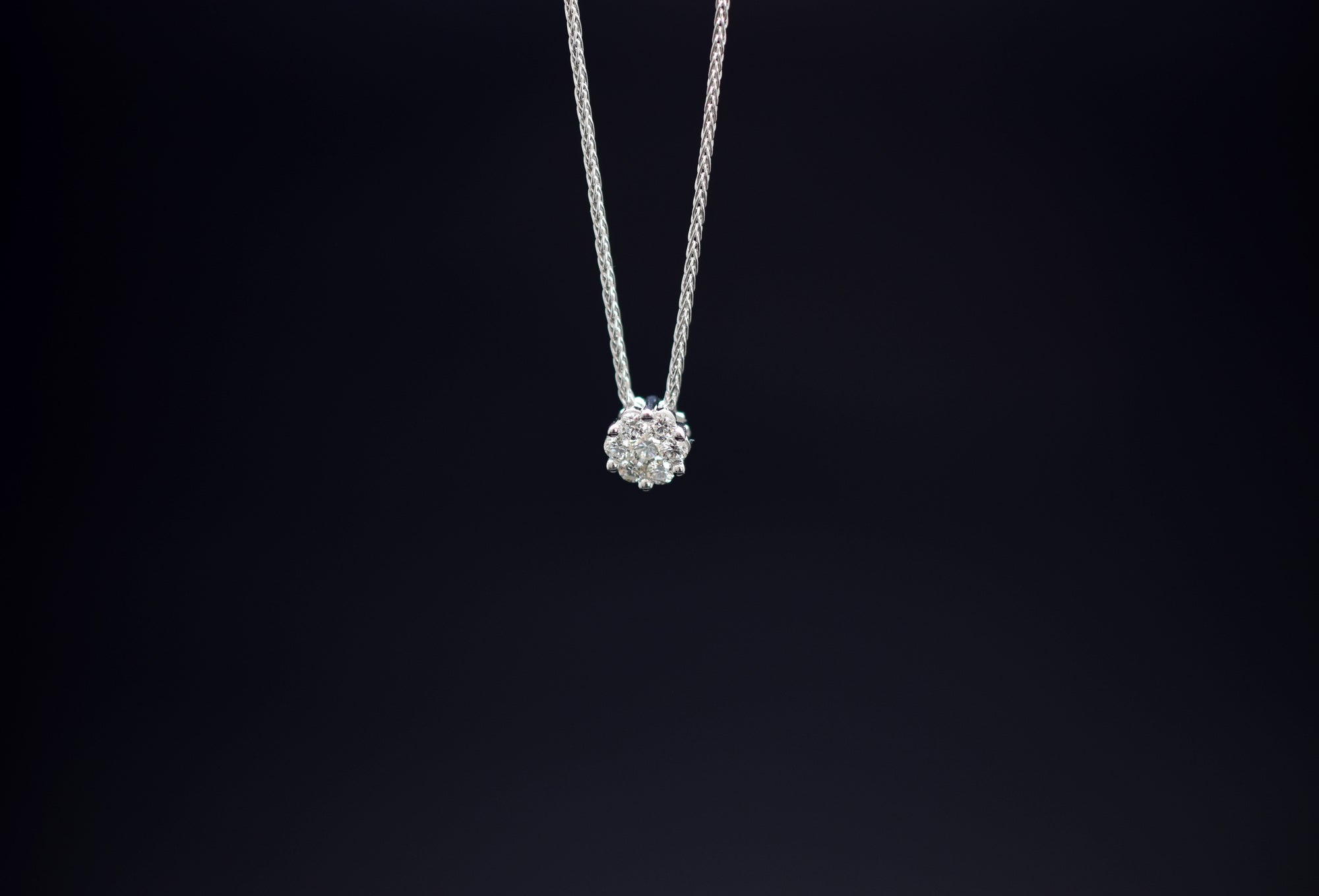 Bella Luce Halskette mit Diamantanhänger - 585er Weißgold - ca. 0.15ct.