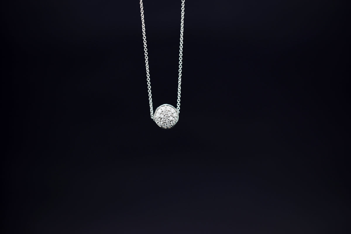 Bella Luce Collier mit Diamantanhänger - 585er Weißgold - ca. 0.20ct.