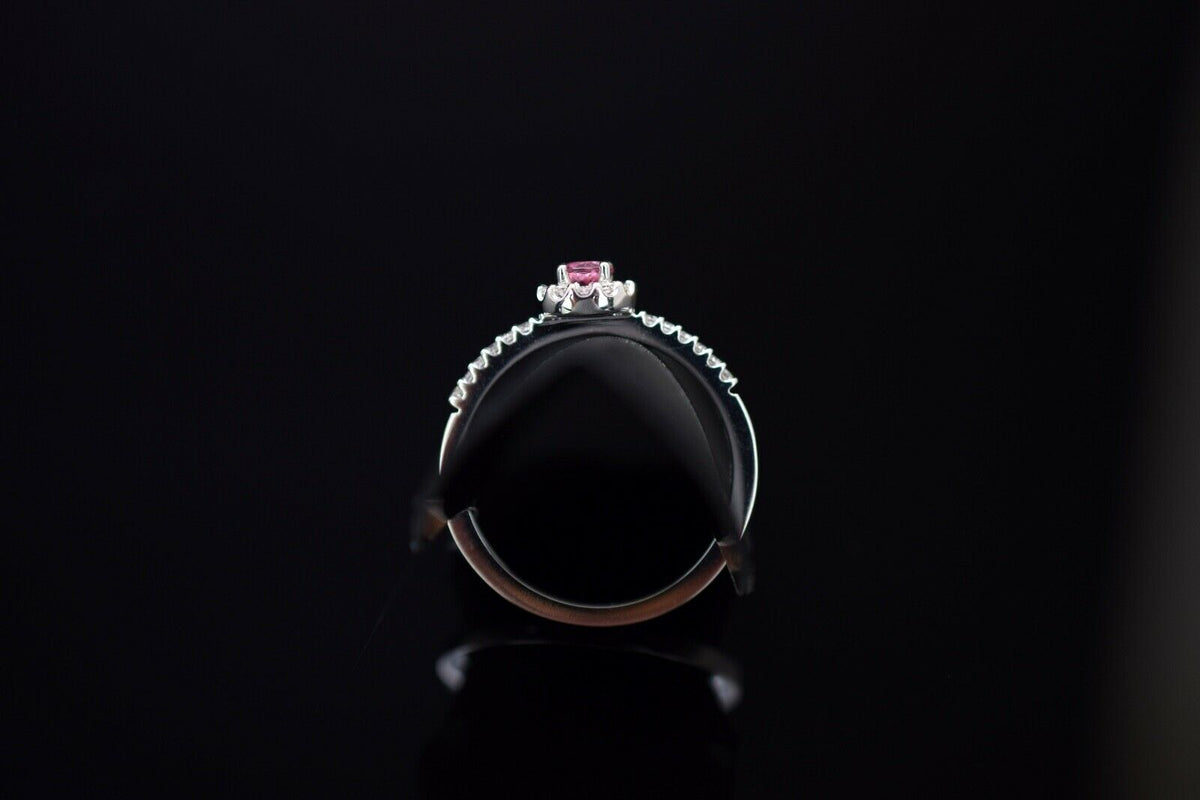 Bella Luce Diamanting mit einem rosa Turmalin aus 585er Weißgold - Ringgröße 52