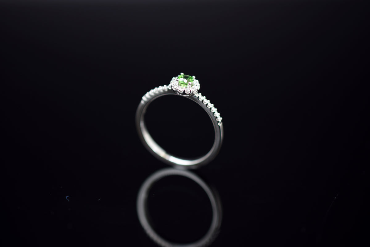 Bella Luce Diamanting mit einem Turmalin aus 585er Weißgold - Ringgröße 54