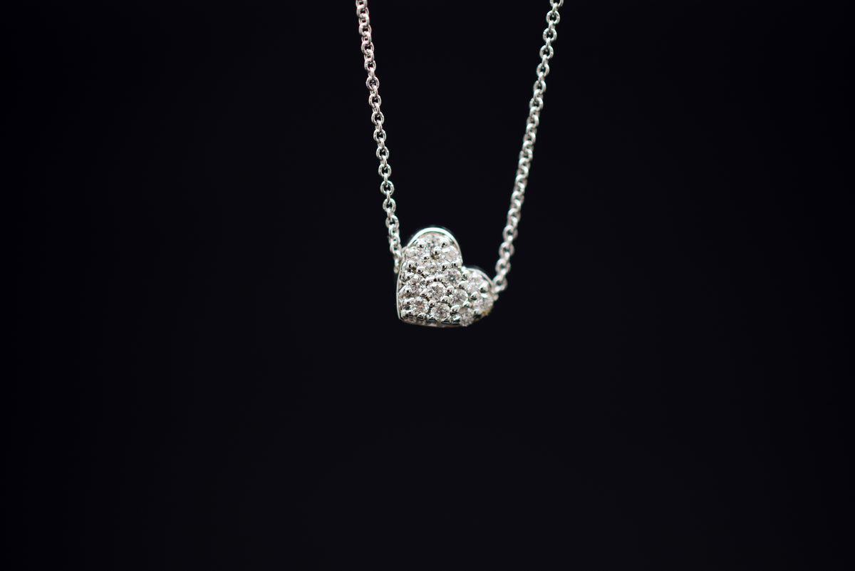 Bella Luce Collier mit Herzanhänger 26 Diamanten - 585er Weißgold - ca. 0.15ct.