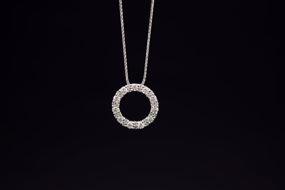 Bella Luce Halskette mit Diamantanhänger - 585er Weißgold - ca. 0.50 ct.