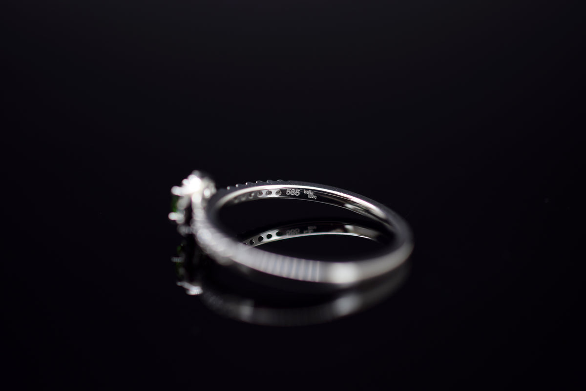 Bella Luce Diamanting mit einem Turmalin aus 585er Weißgold - Ringgröße 54