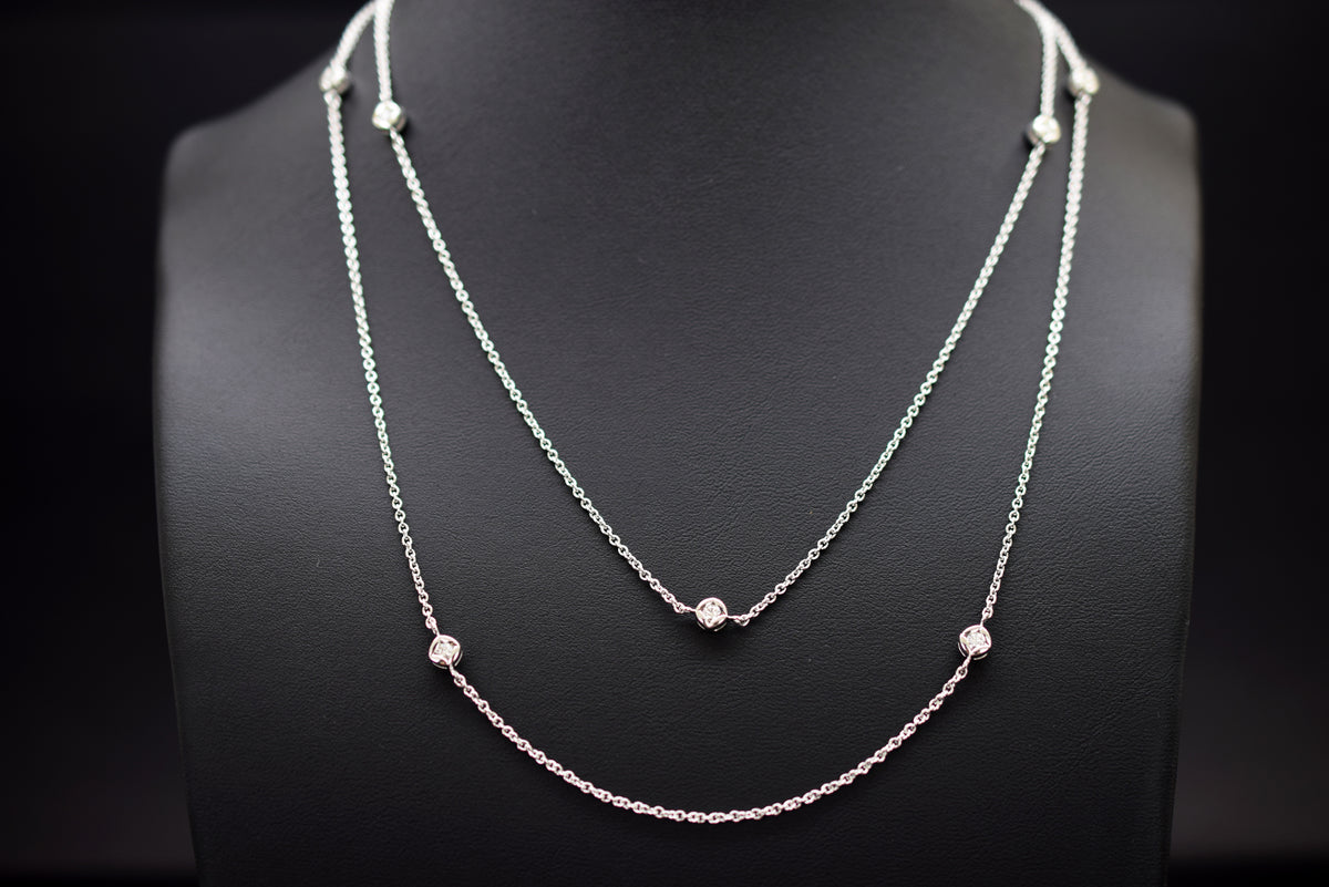 Bella Luce Collier mit 16 Diamanten - 585er Weißgold - ca. 0.80ct.