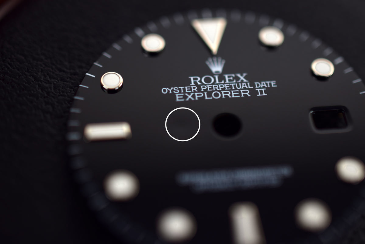 Rolex Zifferblatt &quot;Swiss-T&lt;25&quot; für Rolex Explorer II - Referenz 16570