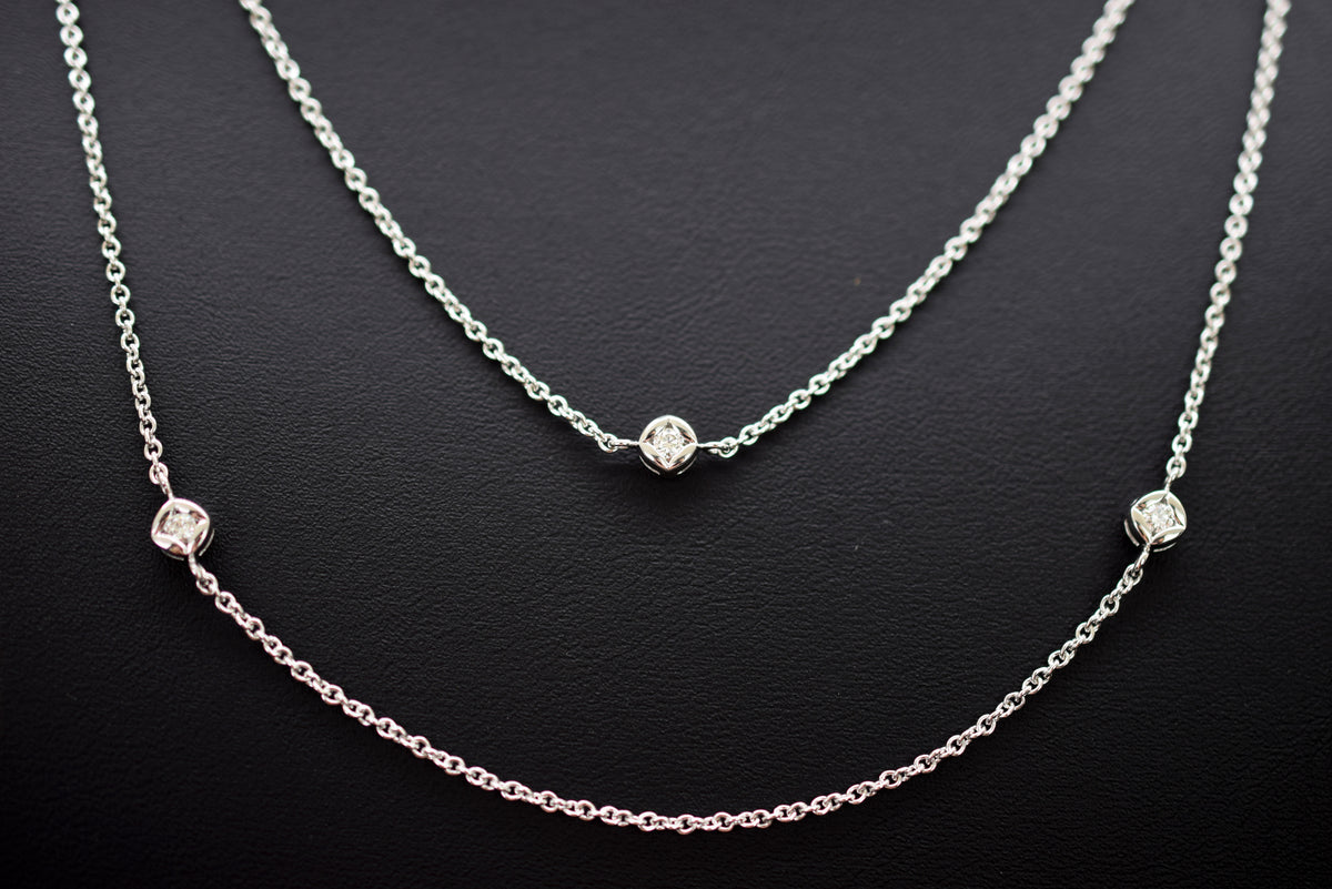 Bella Luce Collier mit 16 Diamanten - 585er Weißgold - ca. 0.80ct.