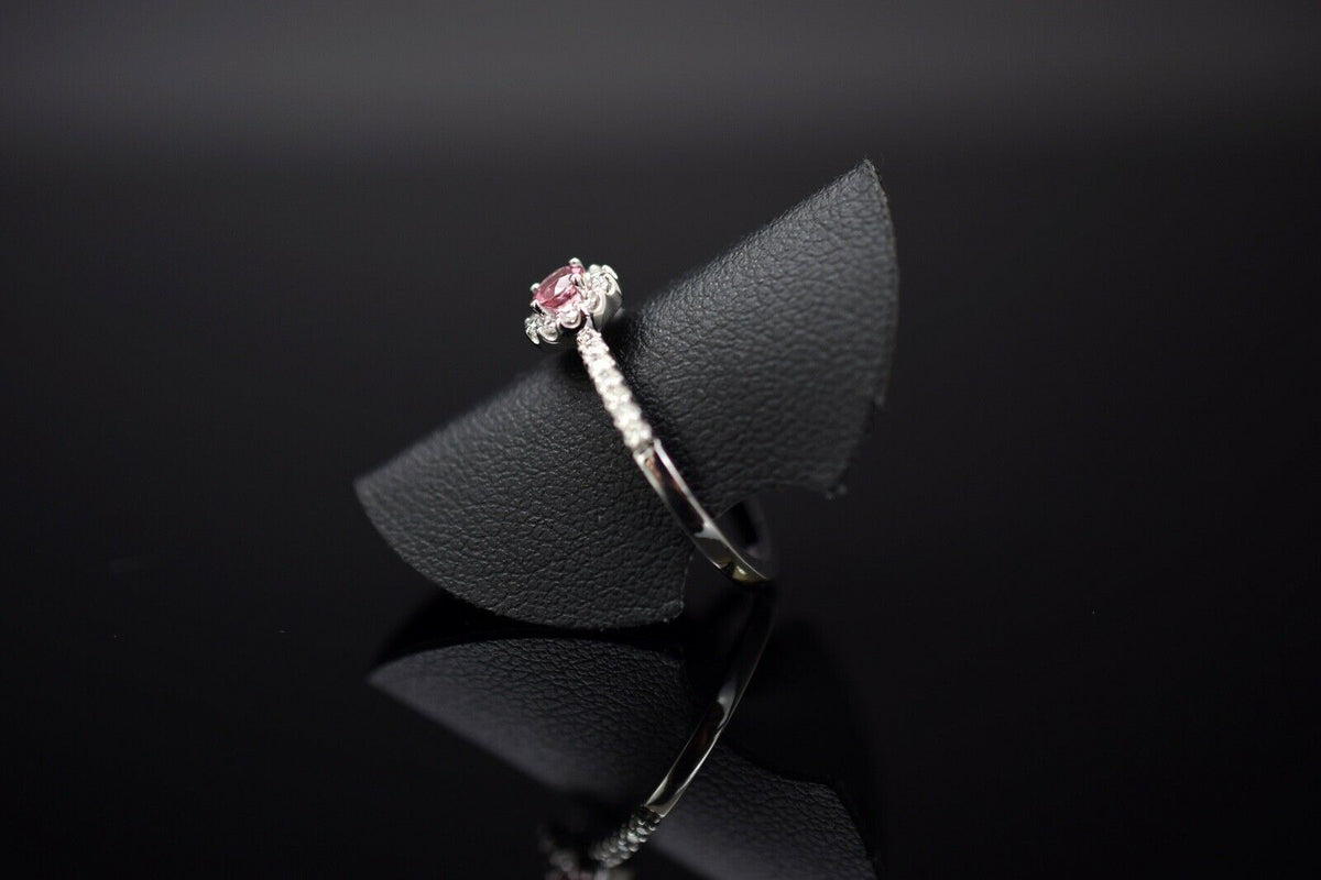 Bella Luce Diamanting mit einem rosa Turmalin aus 585er Weißgold - Ringgröße 52