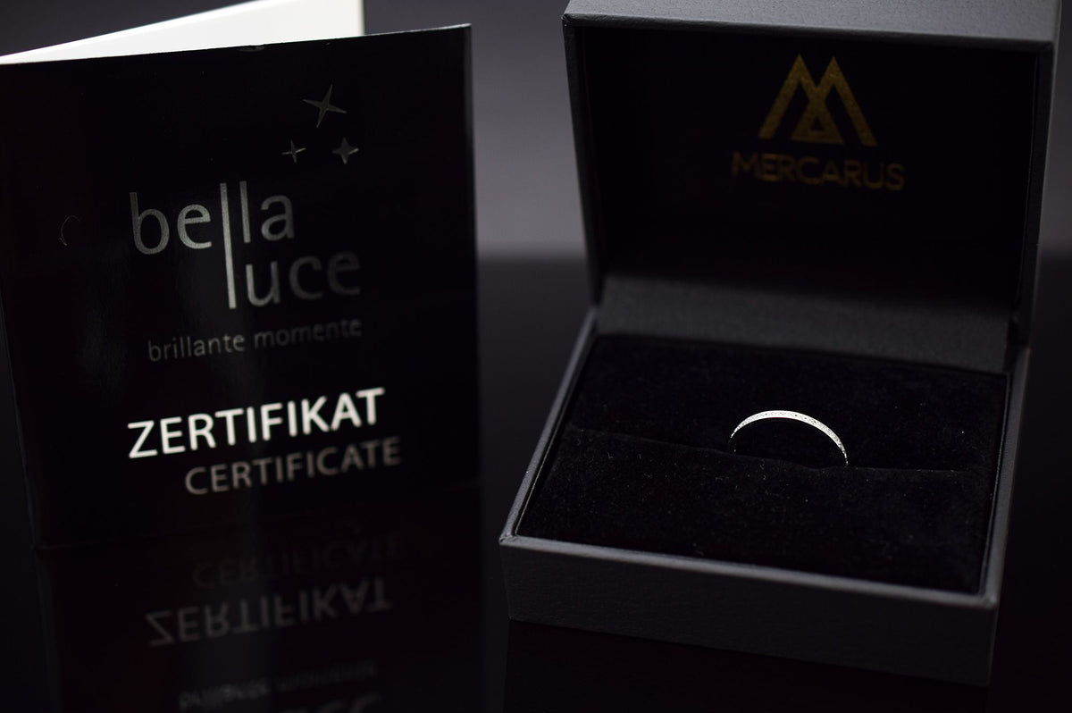 Bella Luce Memoire Diamantring aus 585er Weißgold - 0.20 ct. - Ringgröße 54
