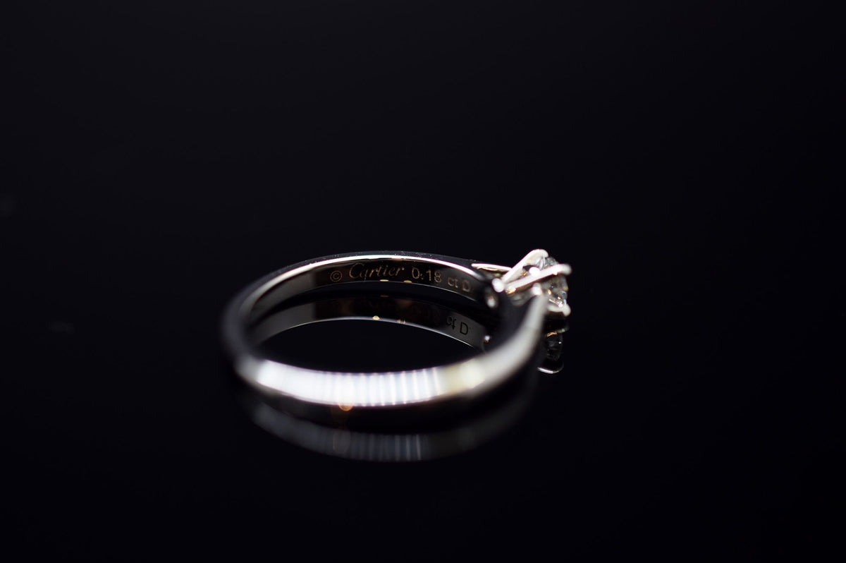 Cartier Solitär Verlobungsring -  0,18ct. - Ringgröße 51