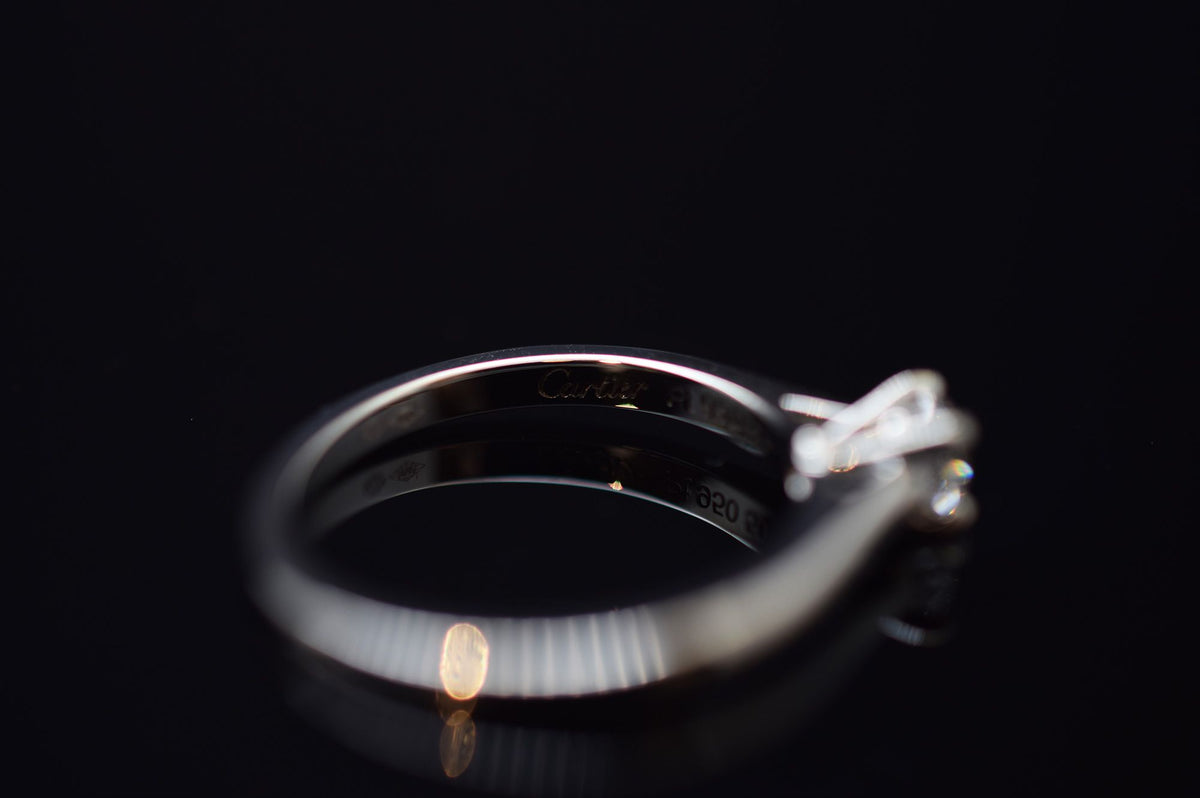 Cartier Solitär Verlobungsring -  0,23ct. - 950er Platin Ringgröße 50