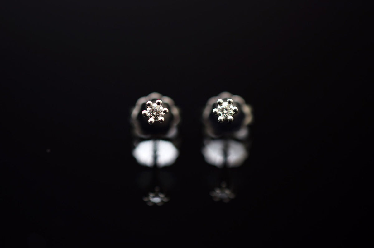 Ohrstecker 585er Weißgold - 0.08ct.