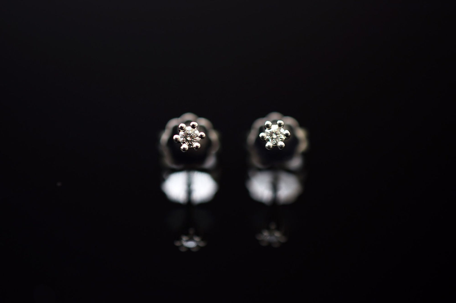 Ohrstecker 585er Weißgold - 0.08ct.