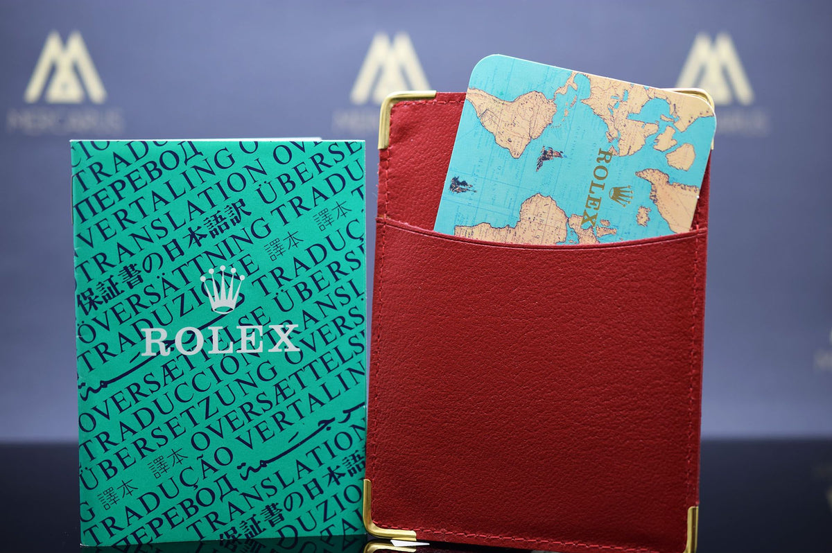 Rolex Kalender mit Lederetui &amp; Garantieübersetzung - Jahr 1995/1996