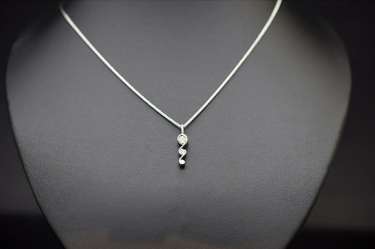 Bella Luce Halskette mit Diamantanhänger - 585er Weißgold