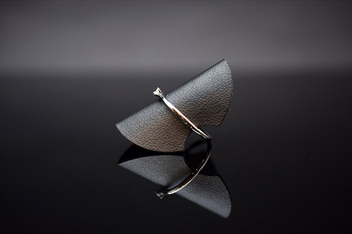 Solitär Verlobungsring aus 585er Weißgold - ca. 0.04 ct. - Ringgröße 56