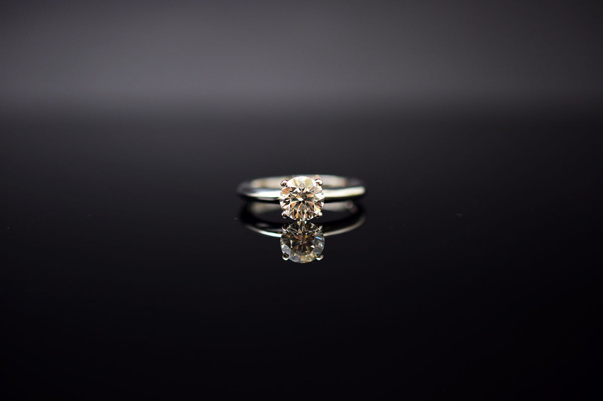 Solitär Diamantring aus 950er Platin 1.0 ct. Brillant - Ringgröße 53