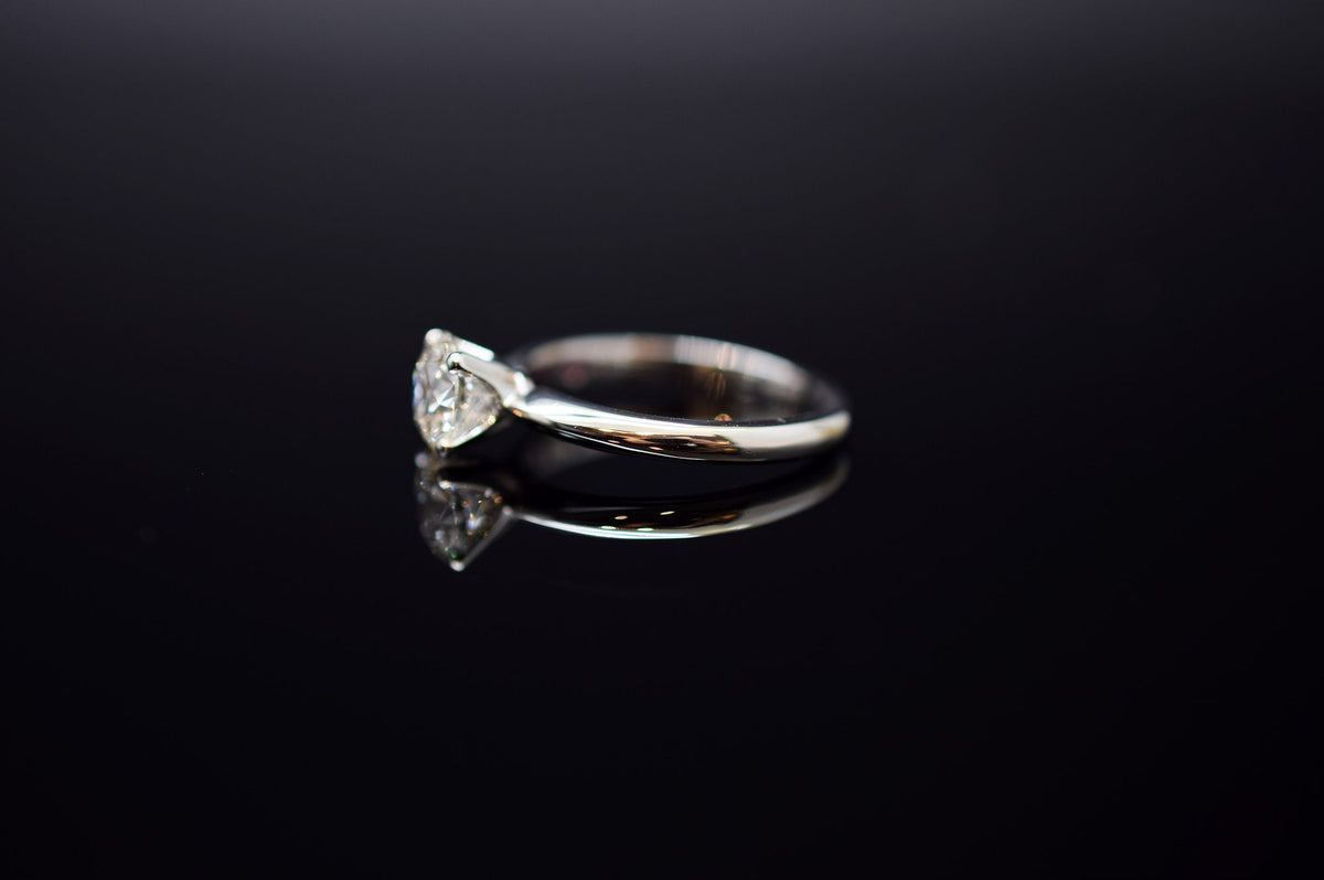 Solitär Diamantring aus 950er Platin 1.0 ct. Brillant - Ringgröße 53