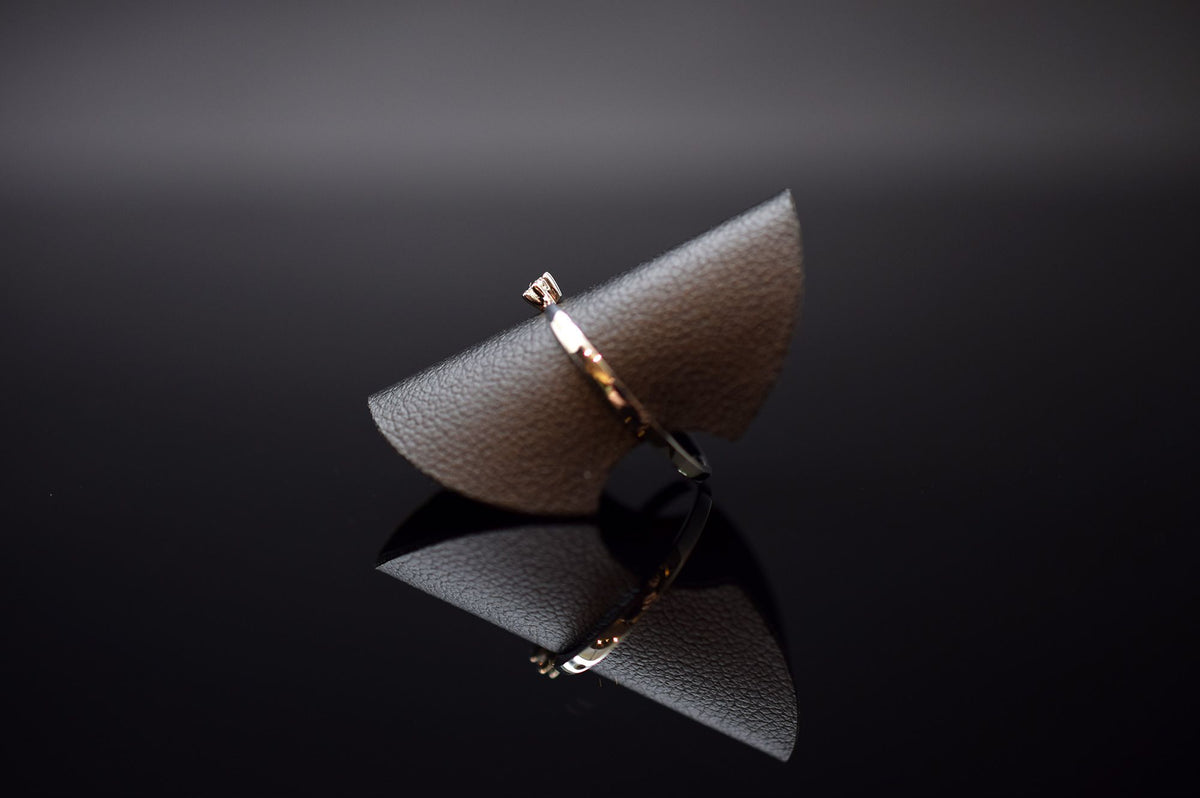 Solitär Verlobungsring aus 585er Weißgold - ca. 0.04 ct. - Ringgröße 54