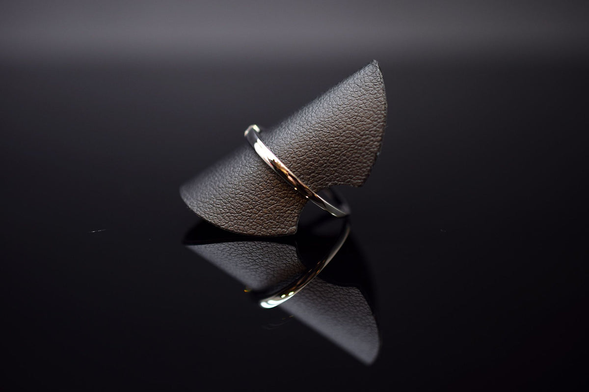 Solitär Verlobungsring aus 585er Weißgold - ca. 0.04 ct. - Ringgröße 56