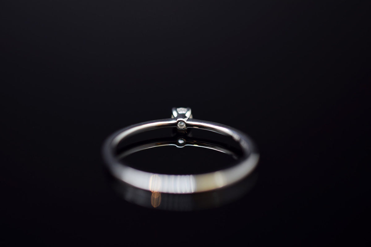 Solitär Verlobungsring aus 585er Weißgold - ca. 0.09 ct. - Ringgröße 52