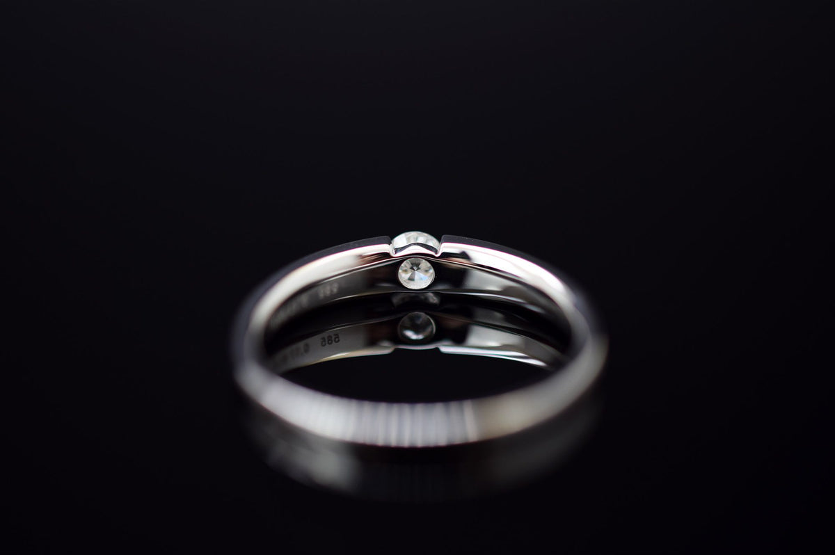 Solitär Verlobungsring aus 585er Weißgold - ca. 0.17 ct. - Ringgröße 52