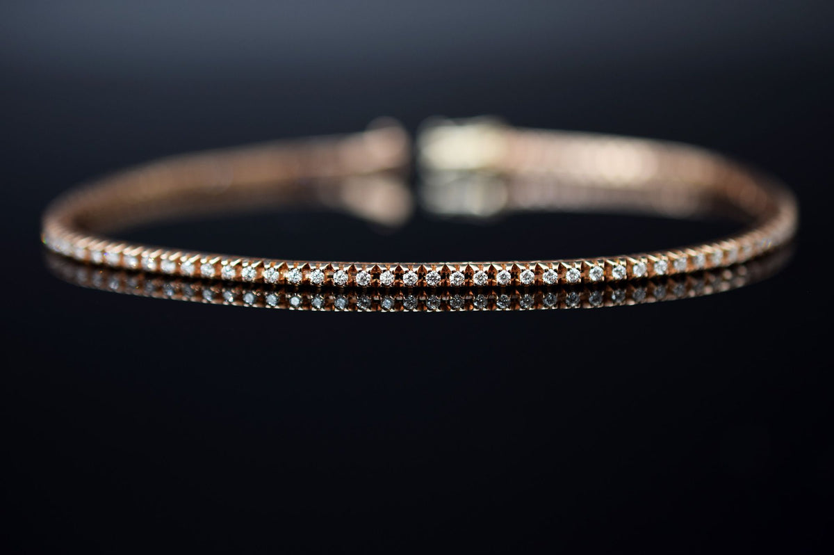 Tennisarmband - 585er Rosègold - 0.70 ct.