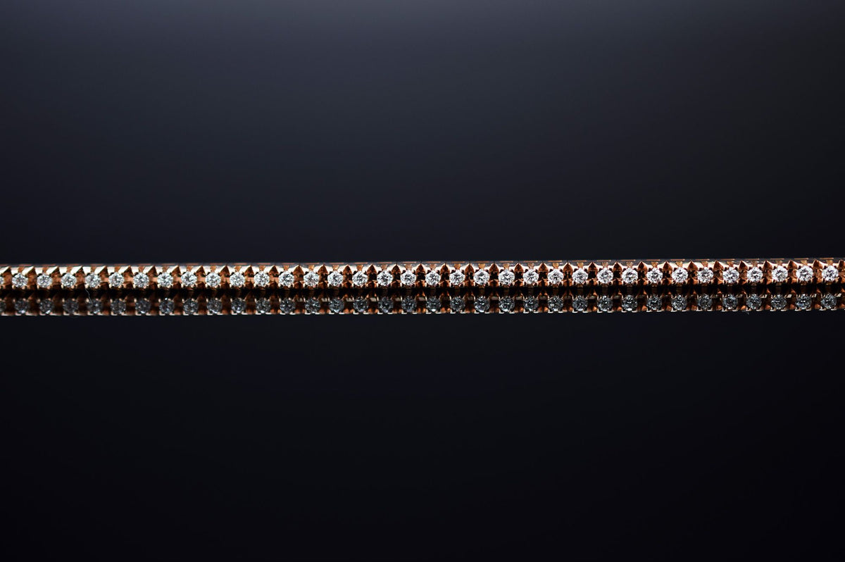 Tennisarmband - 585er Rosègold - 0.70 ct.
