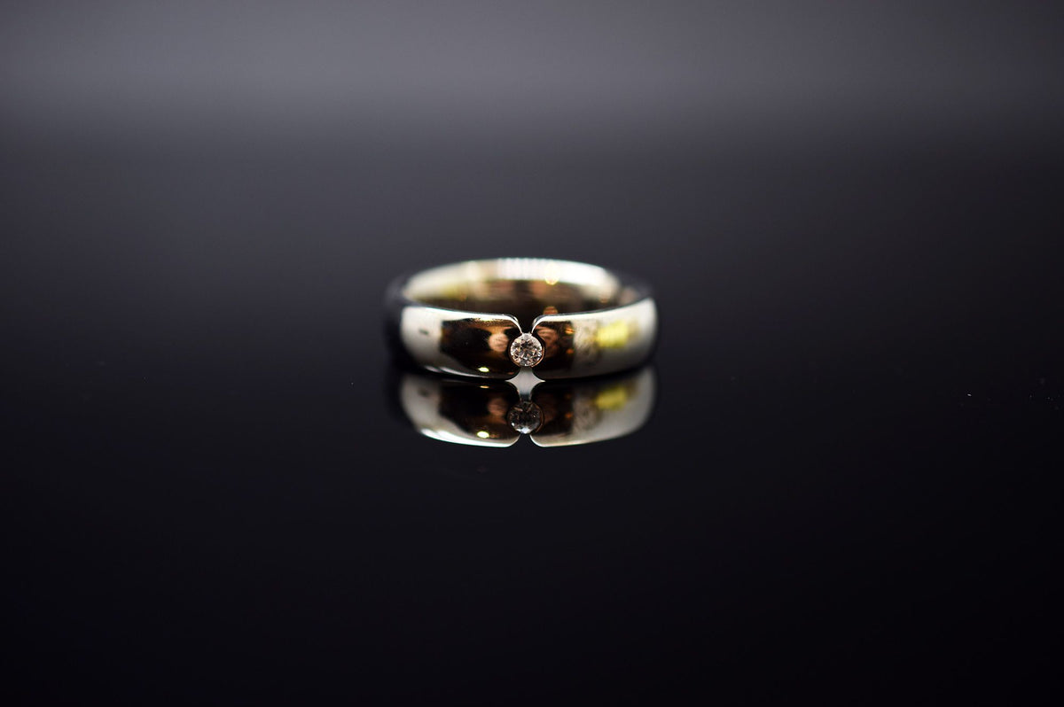 Trauringe - 500er Palladium - 0.055 ct. Diamant - Modell M020