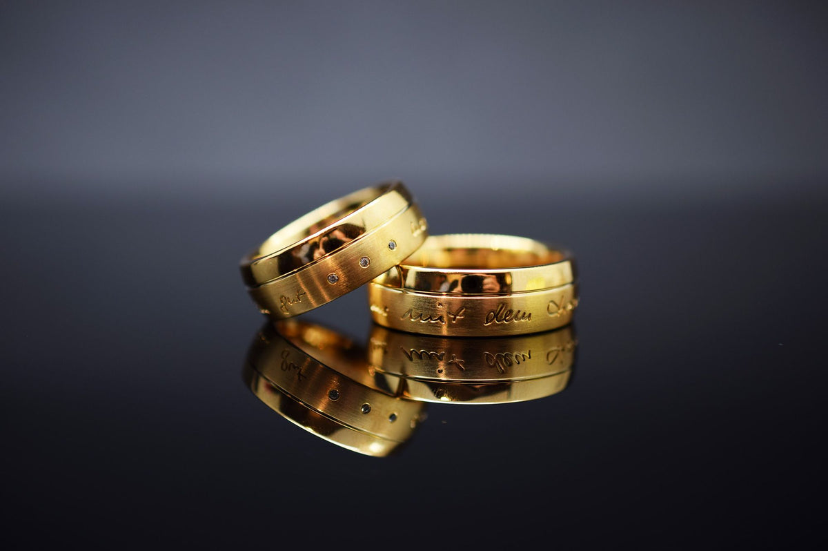 Trauringe - 585er Rosègold - 0.015 ct. Diamanten - Modell M016