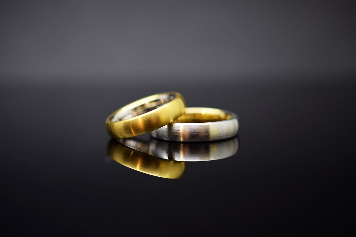 Trauringe - 585er Weiß- und Gelbgold - Modell M010